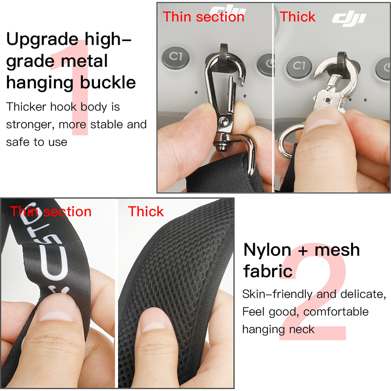 Lanière de cou réglable pour D - Drone Remote Controller Lanyard avis et prix
